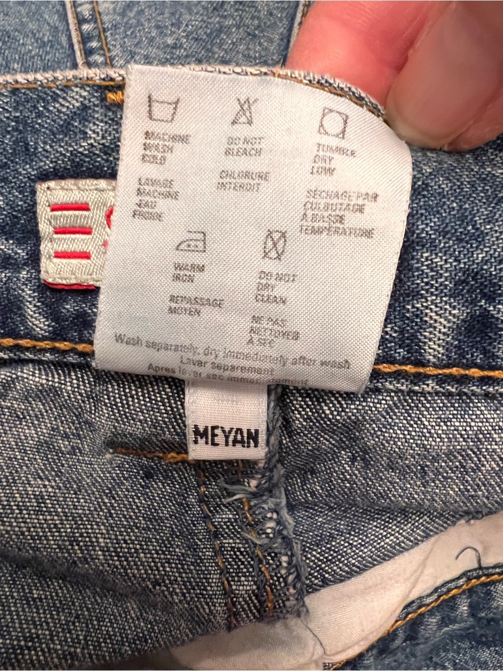 Esprit Vintage High-Rise Medium Wash Denim Shorts And Side Button Closures XS. - Picture 7 of 7